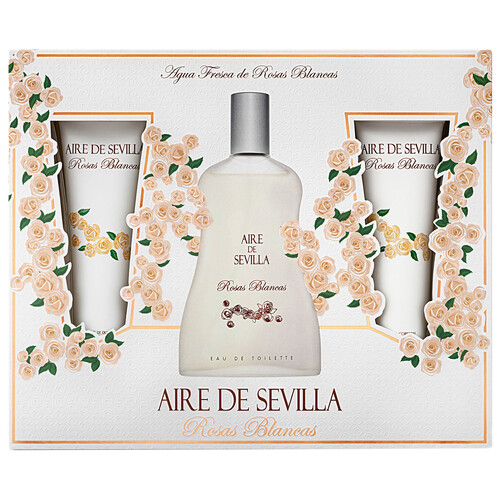 AIRE DE SEVILLA Rosas blancas Estuche regalo para mujer.