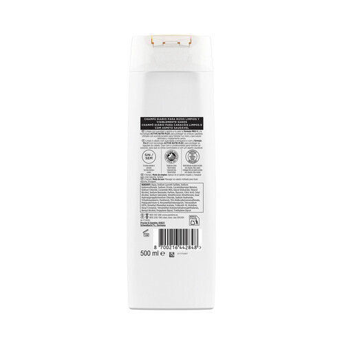 PANTENE Pro-v rizos definidos Champú para cabellos con rizos rebeldes o encrespados 500 ml.