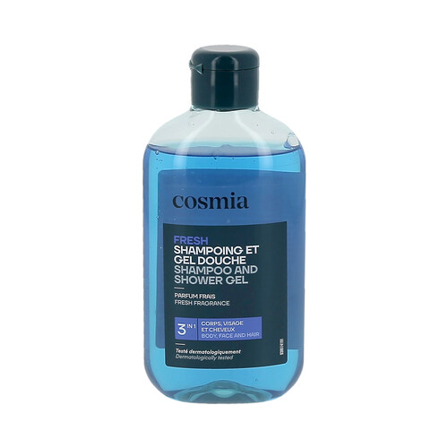 COSMIA Fresh Gel y champú 3 en 1 (cara, cuerpo y cabello) 250 ml.