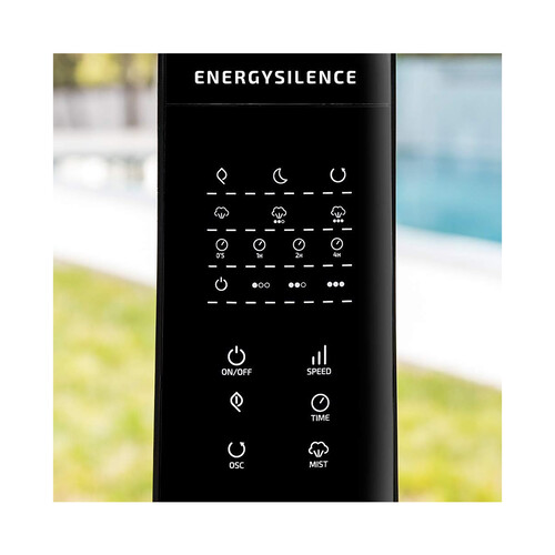 Ventilador nebulizador CECOTEC EnergySilence 690 Freshessence, 90W, 3 velocidades, oscilante, temporizador, pantalla LCD, mando a distancia.
