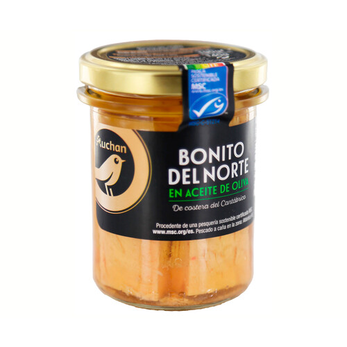 ALCAMPO GOURMET Bonito del Norte, en aceite de oliva MSC (Pesca sostenible certificada) 140 g.