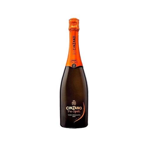 CINZANO Pro sprintz Vino espumoso extra seco botella 75 cl.