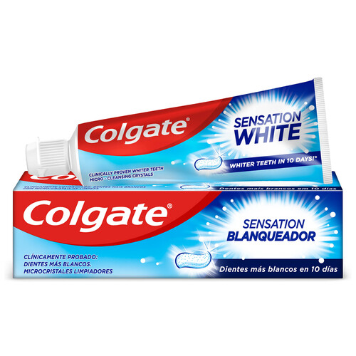 COLGATE Pasta de dientes con flúor, acción blanqueadora y microcristales limpiadores COLGATE Sensation 75 ml.