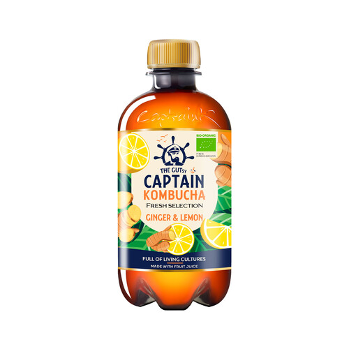 THE GUTSY CAPTAIN Kombucha jengibre-limón 400 ml.