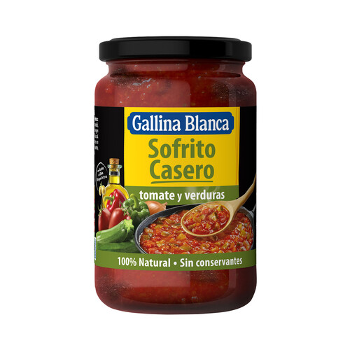 GALLINA BLANCA Sofrito de tomate y verduras frasco 350 g.