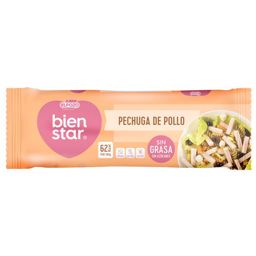 EL POZO Pechuga de pollo cocida con sabor ahumado sin grasa ni azúcares EL POZO Bienstar 340 g.