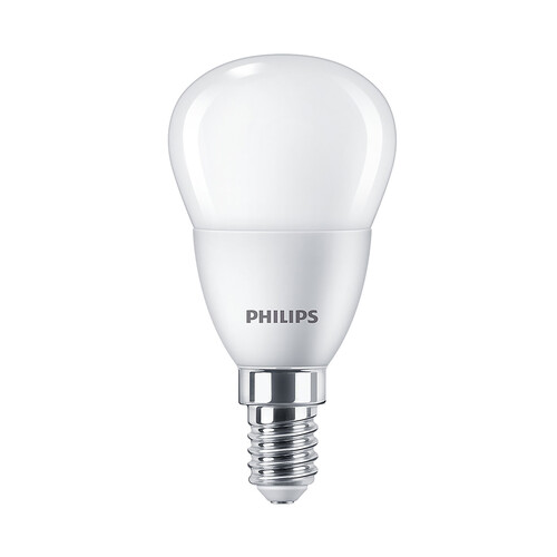 Pack de 2 bombillas Led E14, 5W=40W, luz neutra 4000K, 470lm, PHILIPS.