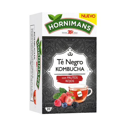 HORNIMANS Té negro Kombucha con frutos rojos 20 uds. 30 g.