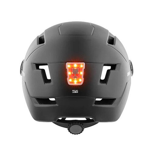 Casco protector con luz Led, T´NB Urban Moov, 3 modos iluminación, talla L (58-61,5 cm).