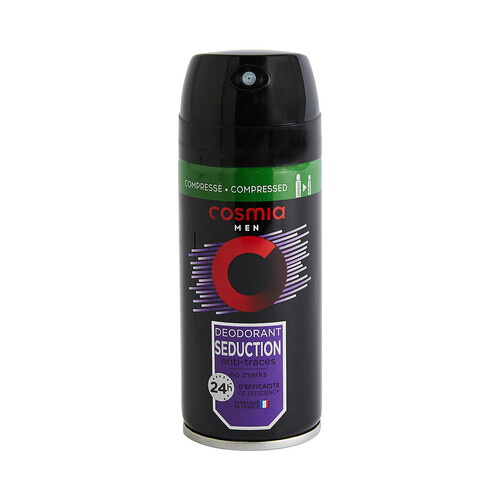 COSMIA Men seduction Desodorante comprimido en spray para hombre 100 ml.
