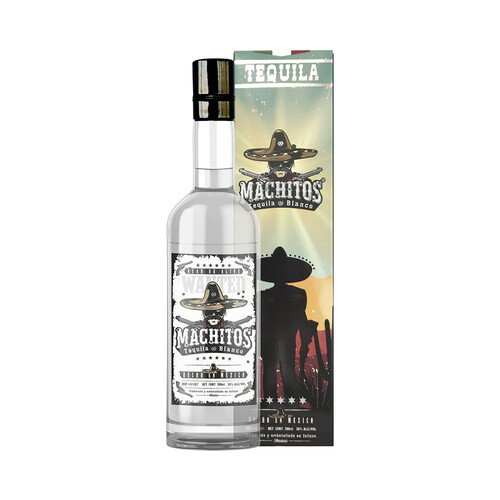 MACHITOS Tequila blanco hecho el México botella 70 cl.