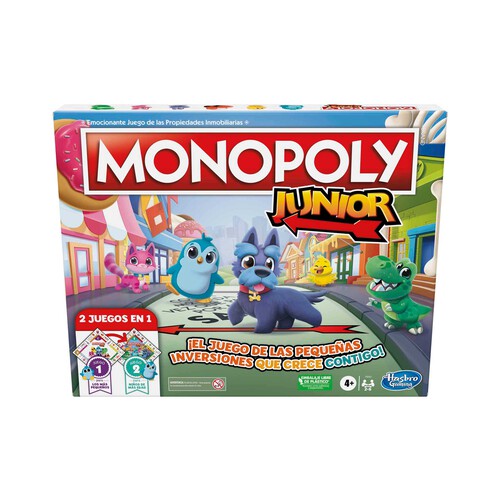 Monopoly Junior 2 Games In 1 +4 Años