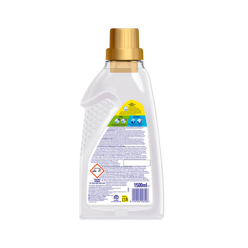 VANISH Potenciador del lavado multifunción con triple efecto: quitamanchas, eliminación de olores y cuidado de los colores 750 + 750 ml.