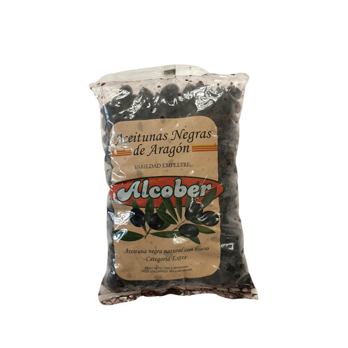 FERNANDO ALCOBER Aceitunas negras naturales con hueso FERNANDO ALCOBER 1 kg.
