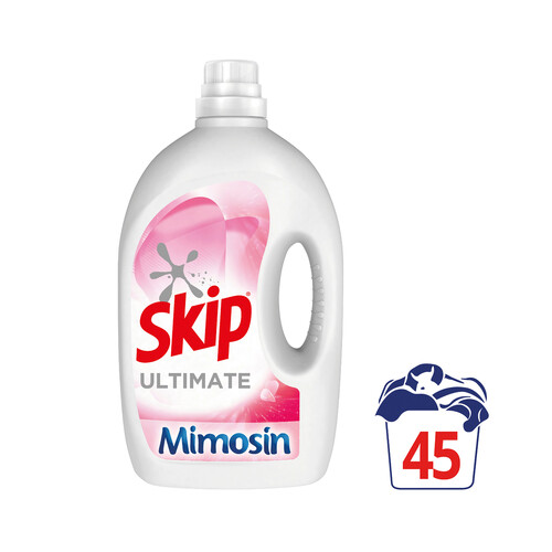 SKIP Ultimate Detegente líquido para lavadora con fragancia a Mimosín 45 lavados, 2.025 l.