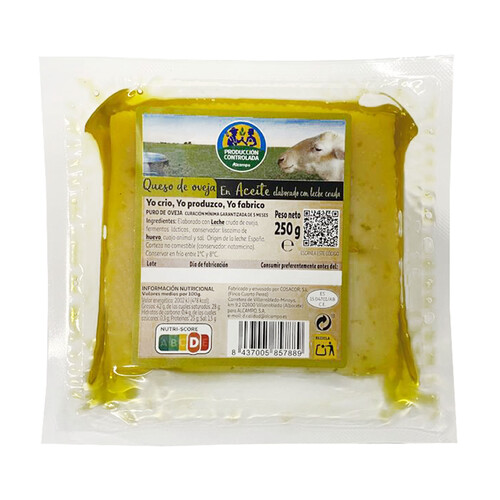 ALCAMPO CULTIVAMOS LO BUENO  Queso de oveja curado en aceite  250 g.