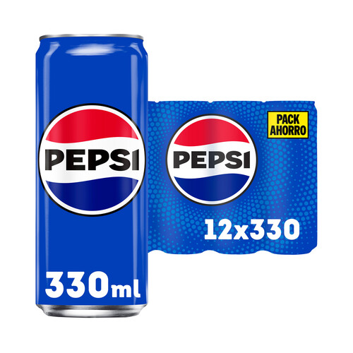 PEPSI Refresco de cola pack 12 latas de 33 cl.