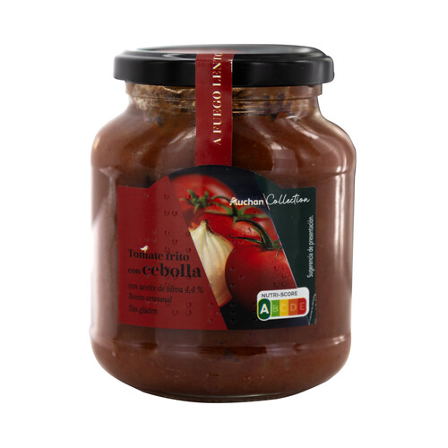 PRODUCTO ALCAMPO Collection Tomate frito con cebolla y aceite de oliva, elaborado a fuego lento 350 g.