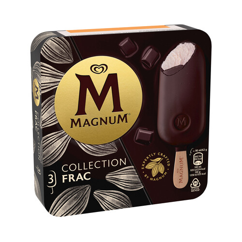 MAGNUM Collection frac bombón helado de nata recubierto de chocolate 3 x 90 ml.