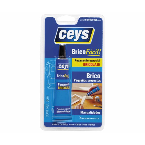 Pegamento especial bricolaje CEYS Bricofácil, 30ml.