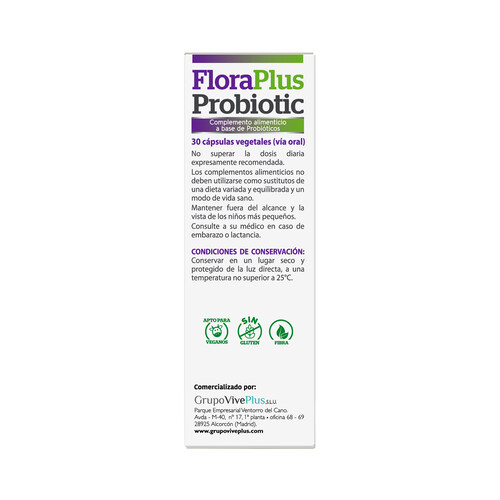 VIVE+ Floraplus Probiotic Pastillas para control de peso con probioticos 30 uds.