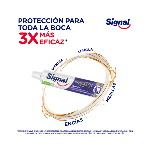 SIGNAL Integral 8 complet Pasta de dientes para un cuidado bucal integral y completo 75 ml.