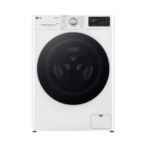 Lavadora LG F4WR5509A1W 9KG, clasificación energética: A, 1400RPM, H: 85cm, A: 60cm, F: 56,5cm.