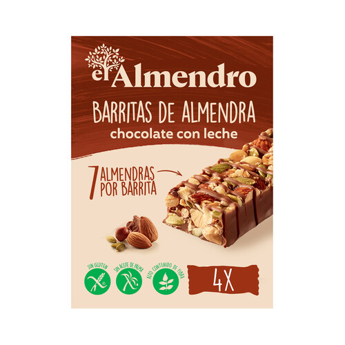 EL ALMENDRO Barritas de almendra de chocolate con leche EL ALMENDRO 100 g.