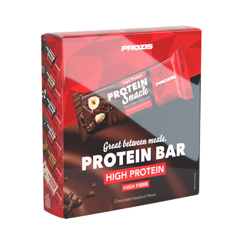 PROZIS Barritas de proteínas con sabor a chocolate y avellanas PROZIS 6 barritas de 30 g.